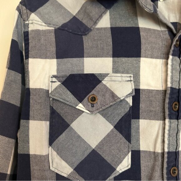 Wrangler Men’s Western Blue Plaid Button Down Size Small - Picture 3 of 12